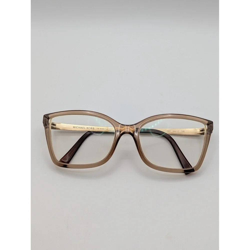 Michael Kors MK4058 Caracas Cat Eye Eyeglasses Taupe Gold 54-17-135